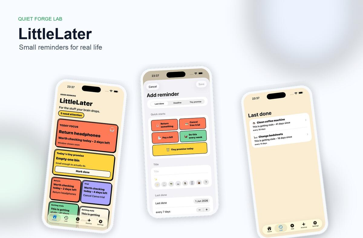 LittleLater screenshots
