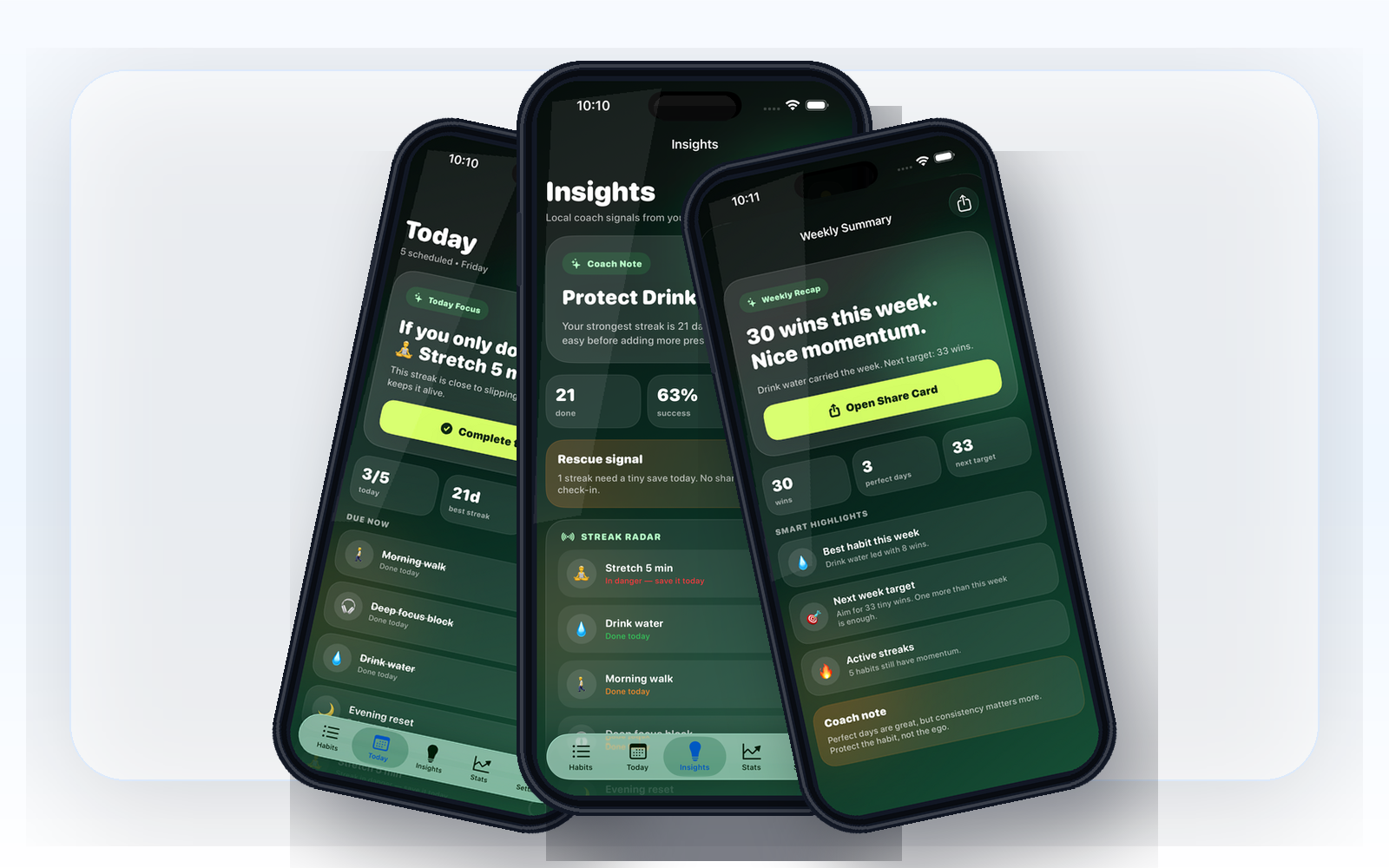 Quiet Forge Lab app screenshots